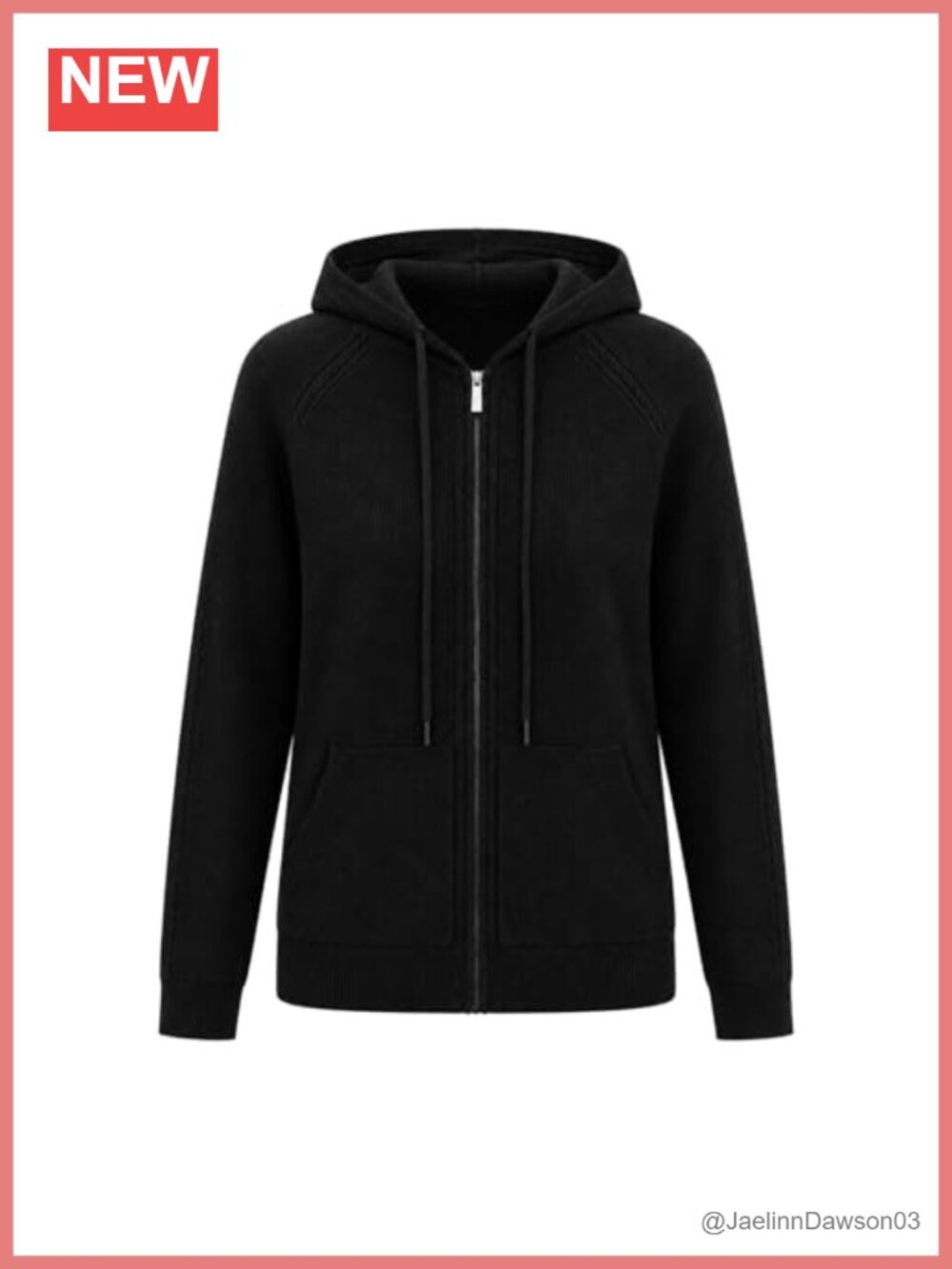 Froggirl Women's Zip Up Knit Hoodie Sweater Drawstring Cardigan